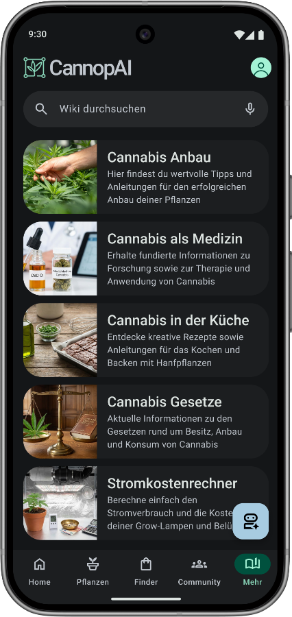 CannopAI App - Mehr